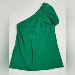 The Limited Vibrant Green Draped Top
